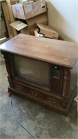 Vintage Zenith Console Television Powers On and