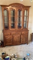 2 Piece Lighted China Cabinet 17x54x80 in Tall