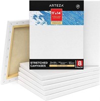 Arteza Paint Canvases for Painting, Pack of 8, 11