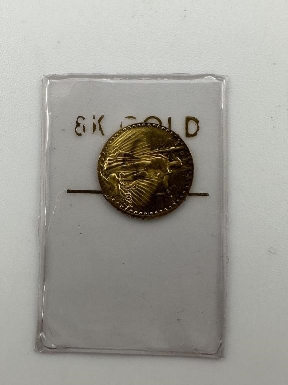 8K Gold 1924 D $20 Coin Copy - see picture