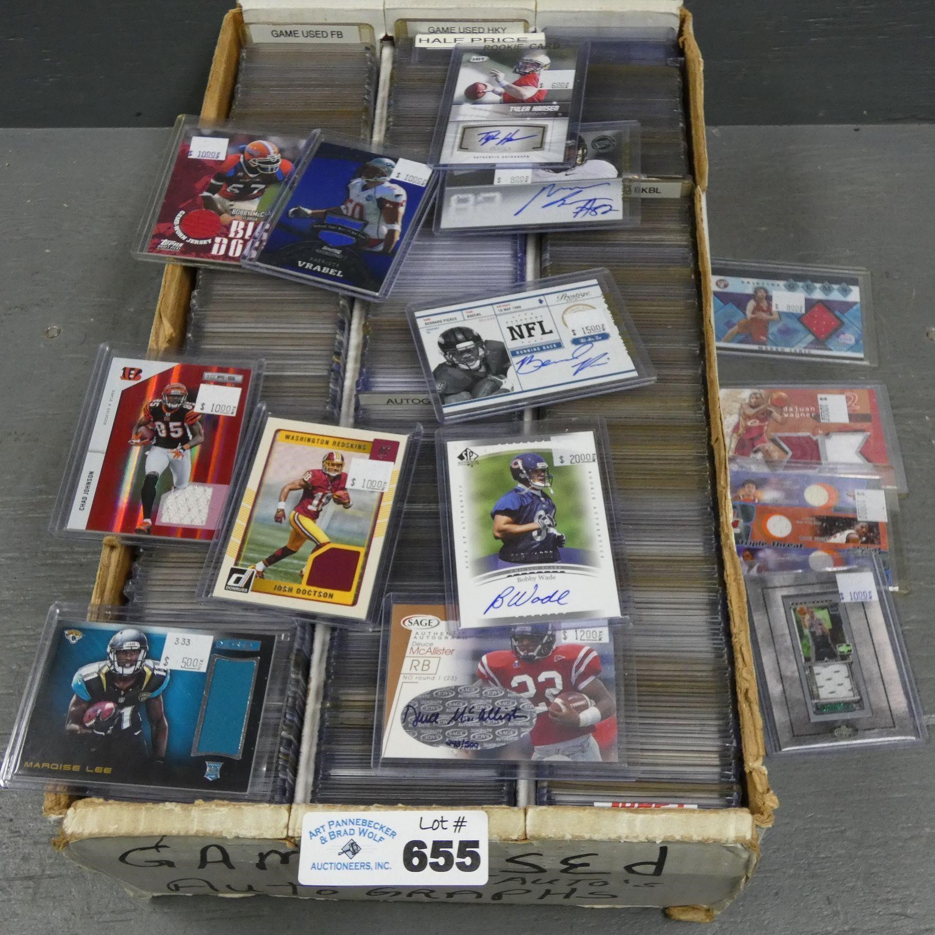Large Lot of Game Used & Auto's Football & Others