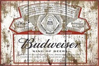 Original Retro Design Budweiser Wood Grain Tin Met