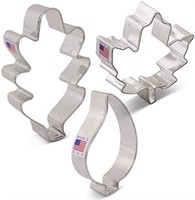 Fall Leaves Cookie Cutters 3-Pc Set Made in USA by