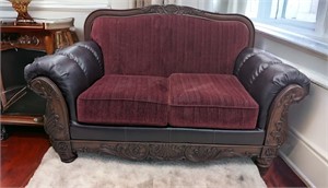 Ashley Love Seat with Matching Throw Pillows