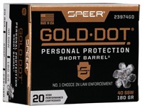 Speer 23974GD Gold Dot Personal Protection Short B