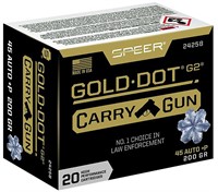 Speer 24258 Gold Dot Carry Gun 45 ACP P 200 gr 108