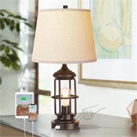 Table Lamp for Living Room with USB Ports
