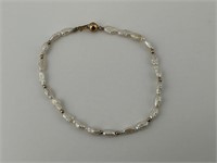 Fresh Water Raw Pearls 14k Gold Clasp