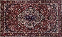 ORNATE HAND KNOTTED PERSIAN WOOL BAKHTAR RUG