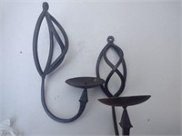 (2) Metal Wall Candle Holders