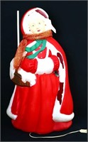 Vintage 40in Mrs Claus blow mold, as is