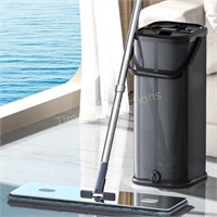 Black Mop and Bucket Set  Stainless Steel