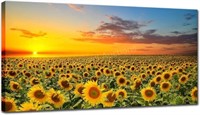 Sunflower Wall Art - Canvas Print 20x40Inches