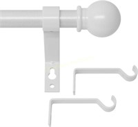 White Curtain Rods 28-48 inch  Adjustable