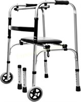 Folding Walker with Wheels  Up to 400lbs (A)
