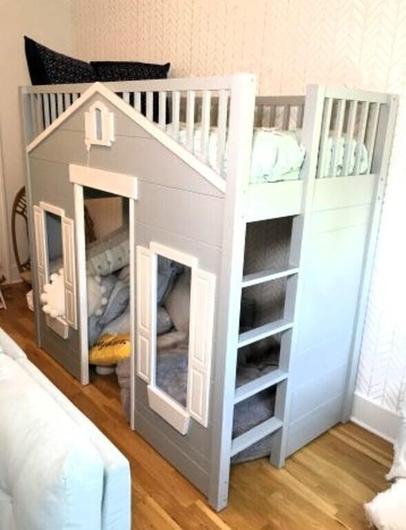 Pottery Barn Kids Double Doll House Bunk Bed