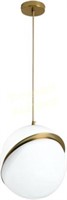 1-Light Acrylic Globe Pendant Lamp  11.8 inch