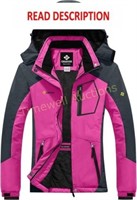 GEMYSE Women's Ski Snow Jacket Rose Red XXL