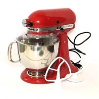 Red KitcheAid Counter Mixer