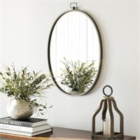 Barnyard Designs Oval Mirror 45.5x61cm  Grey