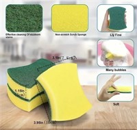 12psc Multifunctional Cleaning Sponge, Double-Side