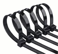 100pack 8" Black Zip/Cable Ties