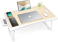 Amaredom Lap Desk Tray  Foldable  White Oak