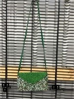 Green beaded purse