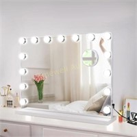 Depuley Vanity Mirror  White  15 Bulbs
