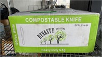 BOX OF COMPOSTABLE KNIFE 1000 PCS WHITE
