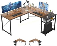 Ecoprsio L-Shaped Desk  Rustic Brown