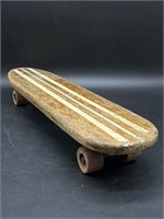 Vintage All Wood Skateboard with Clay Wheels