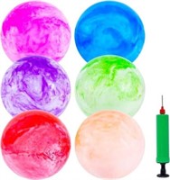 3 Otters 6PCS Bouncy Balls with Pump  Outdoor