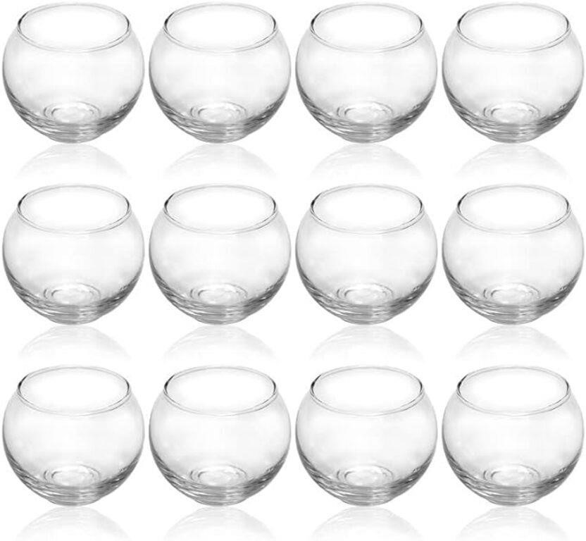 Round Clear Mercury Glass Votive Candle