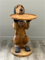 Dog Statue Butler w/ Removable Tray