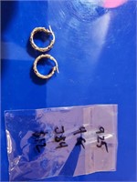 Silver hoop earrings 4 grams