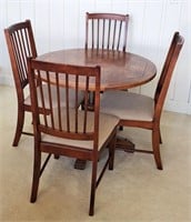 40" dia. TABLE & 4 CHAIRS Adjustable - NO SHIPPING