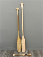 Trio of Wooden Paddles
