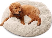 Active Pets Plush Calming Donut Dog Bed - Anti