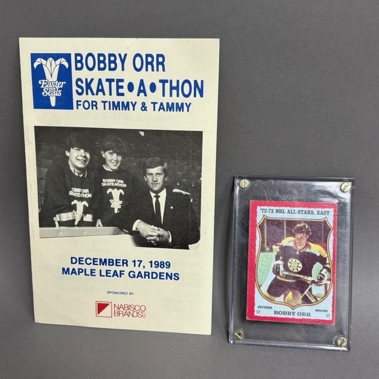 Bobby Orr Hockey Card and Signed Program