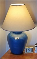 Table LAMP, Blue Pottery - NO SHIPPING