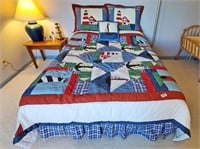 FULL SIZE BED & COVERINGS - NO SHIPPING