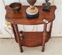 WOOD HALL TABLE, MIRROR STAND - NO SHIPPING