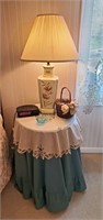LAMP & Glass Top TABLE - NO SHIPPING