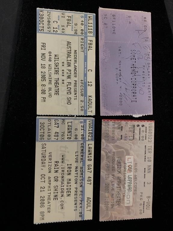 4 Concert Ticket Stubs - Iron Maiden (2006), Def