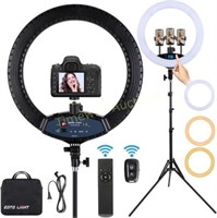 LED Ring Light 19 with LCD Display & Tripod
