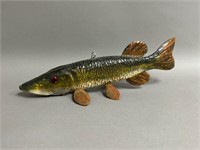 Large Wooden Pike Fish Decoy