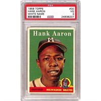 1958 Topps Hank Aaron White Name Psa 3