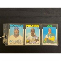 (3) 1986 Topps Traded Baseball Rookies High Grade