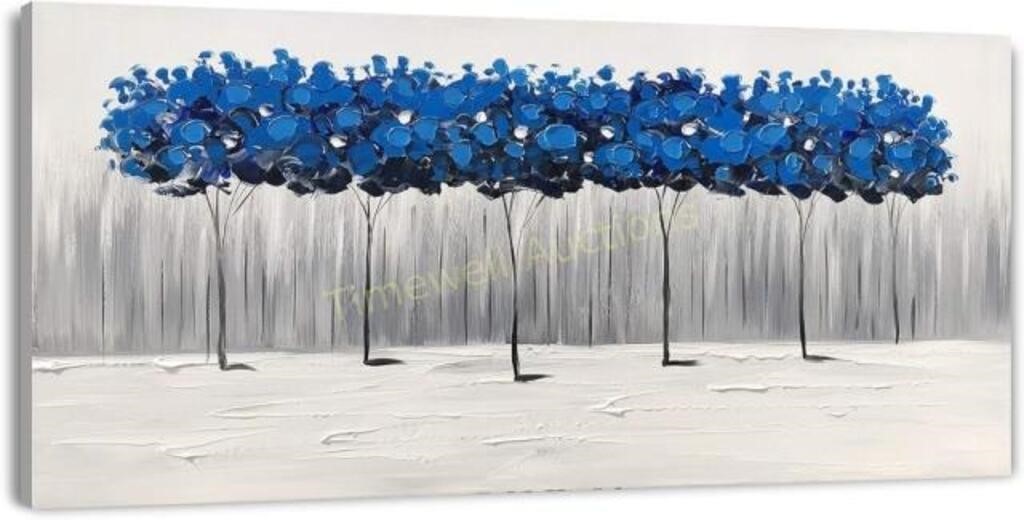 Blue Landscape Canvas Art by Yihui (24Wx48L)